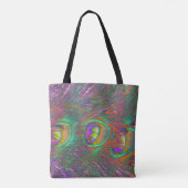 クリスマスティンセルピーコックの羽根 トートバッグ (裏面)