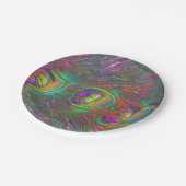 クリスマスティンセルピーコックの羽根 ペーパープレート (アングル)