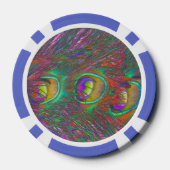 クリスマスティンセルピーコックの羽根 ポーカーチップ (裏面)