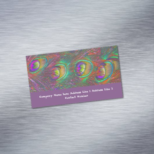 クリスマスティンセルピーコックの羽根 マグネット名刺 (インサイチュ)