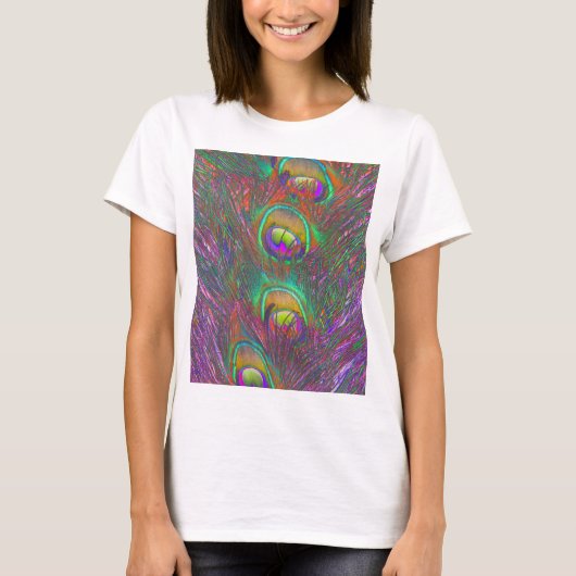 クリスマスティンセルピーコックの羽根 Tシャツ (正面)