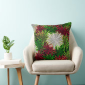 クリスマスティンセルポムポムス – 赤、緑と白 クッション (椅子)