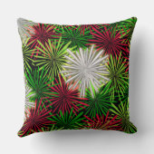 クリスマスティンセルポムポムス – 赤、緑と白 クッション (裏面)