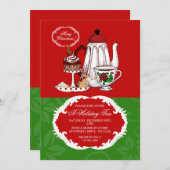 クリスマスティーのご招待 招待状 (正面/裏面)