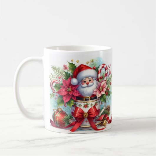 クリスマスティーカップサンタ2 コーヒーマグカップ (左)