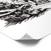 クリスマスティークリスマススケッチピクツリープレゼントギフト ポスター (角)