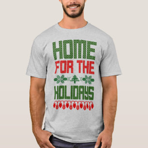 クリスマスティークロステッチホームフォーザホリデー Tシャツ