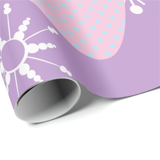 クリスマスティーズパステルパープルパターン ラッピングペーパー (ロールコーナー)