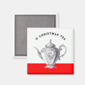 クリスマスティーパーティーの好意 マグネット (正面/裏面)