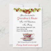 クリスマスティーパーティーアット祖母の家 招待状 (裏面)