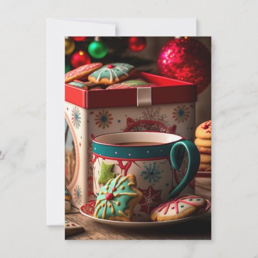 クリスマスティーパーティーアット祖母の家 招待状 (正面)