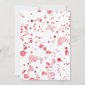 クリスマスティーパーティーティーポットポインセティアス 招待状 (裏面)