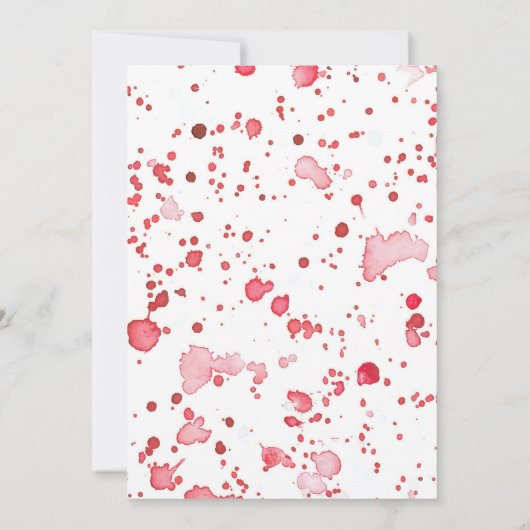 クリスマスティーパーティーティーポットポインセティアス 招待状 (裏面)