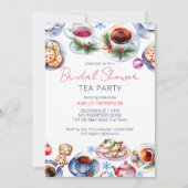 クリスマスティーパーティーブライダルシャワーテンプレート 招待状 (正面)