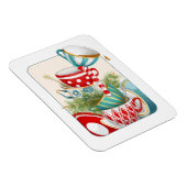 クリスマスティーパーティーレッドグリーンティーカップ マグネット (右側)