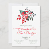 クリスマスティーパーティー冬の実フローラ 招待状 (正面)
