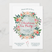 クリスマスティーパーティー冬フローラ 招待状 (正面/裏面)