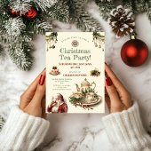 クリスマスティーパーティー招待状テンプレート 招待状