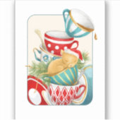 クリスマスティーパーティー&ドローマウスのティーカップ シール (正面)