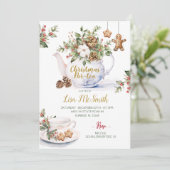 クリスマスティーパーティーCookieブライダルシャワー 招待状 (スタンド正面)