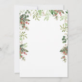 クリスマスティーパーティーCookieブライダルシャワー 招待状 (裏面)