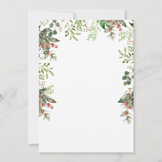 クリスマスティーパーティーCookieブライダルシャワー 招待状 (裏面)