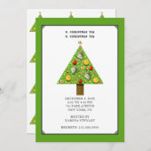 クリスマスティー招待状 招待状 (正面/裏面)