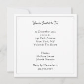 クリスマスティー招待状 招待状 (裏面)