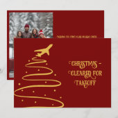 クリスマステイクオフカード 招待状 (正面/裏面)