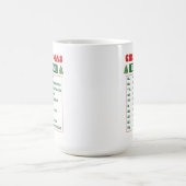 クリスマステキストコード コーヒーマグカップ (中央)