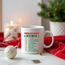 クリスマステキストコード コーヒーマグカップ