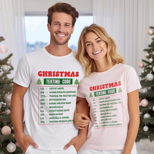 クリスマステキストコード Tシャツ