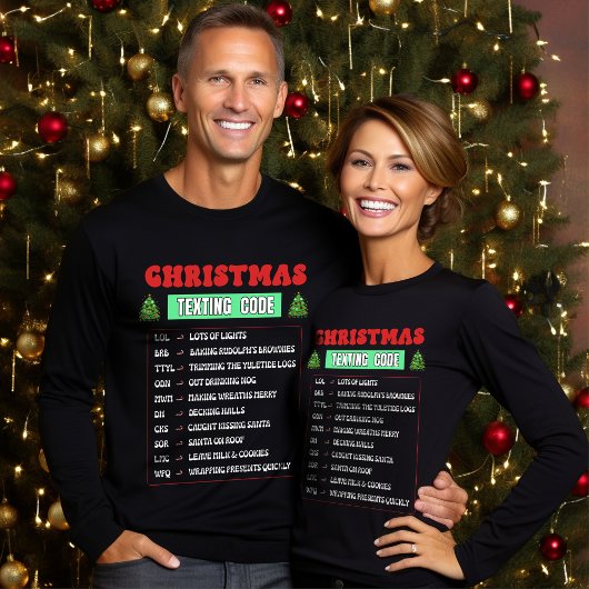 クリスマステキストコード Tシャツ