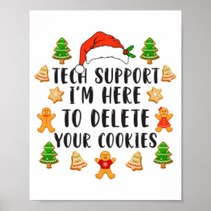 クリスマステックサポートがクッキーを削除します Xmas ポスター