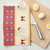 クリスマステディキッチンタオル キッチンタオル (四つ折り)