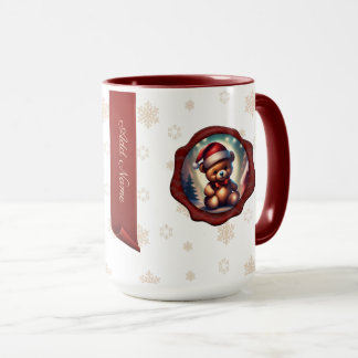 クリスマステディスターツリーバパーソナライズされたナーホワイト マグカップ