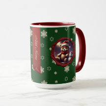 クリスマステディフレンドパーソナライズされたバナーグリーン