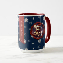 クリスマステディフレンドパーソナライズされたバナーブルー