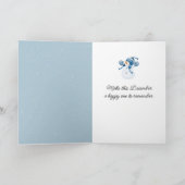 クリスマステディベアハグ雪だるま シーズンカード (内部)