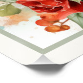 クリスマステディベアハットフェイクマット準備フレーム ポスター (コーナー)