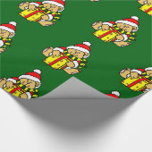 クリスマステディベアラッピング紙 ラッピングペーパー (角)