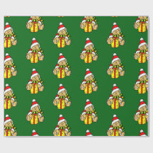 クリスマステディベアラッピング紙