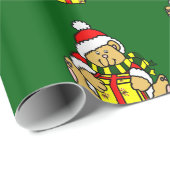 クリスマステディベアラッピング紙 ラッピングペーパー (ロールコーナー)