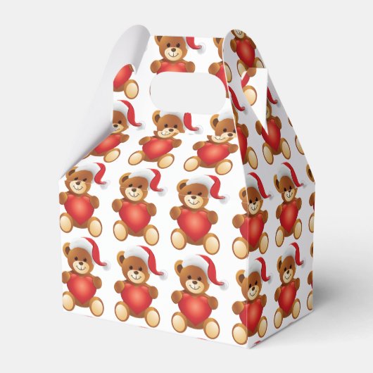 クリスマステディベアーギフトボックス フェイバーボックス (正面サイド)