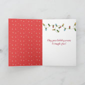 クリスマステディベアーズインホリデーライトカード カード (内部)