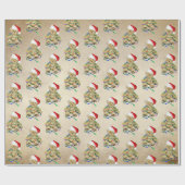 クリスマステディベアーズインホリデーライト ラッピングペーパー (フラット)