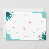 クリスマステディベア誕生日パーティー 招待状 (裏面)