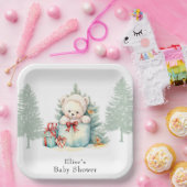 クリスマステディベア赤ちゃんシャワー ペーパープレート (パーティー)