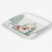 クリスマステディベア赤ちゃんシャワー ペーパープレート (傾斜あり)