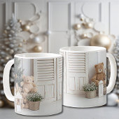 クリスマステディベア陶器マグ コーヒーマグカップ